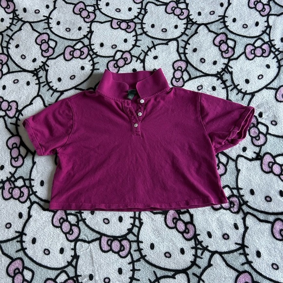 wild fable Tops - Purple Polo Crop